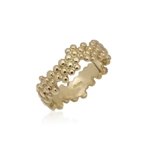 Molecular 14k yellow gold wedding ring