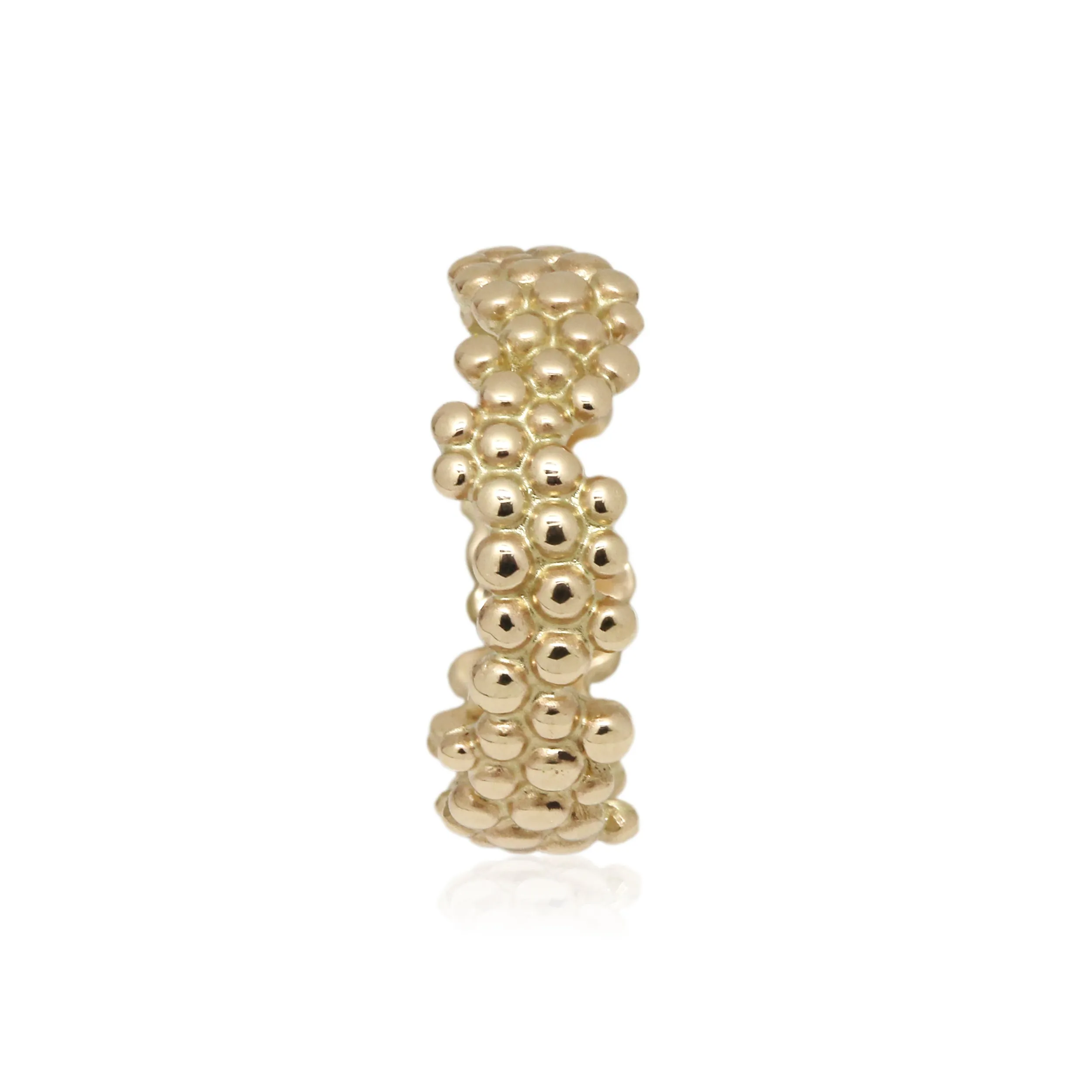 Molecular 14k yellow gold wedding ring
