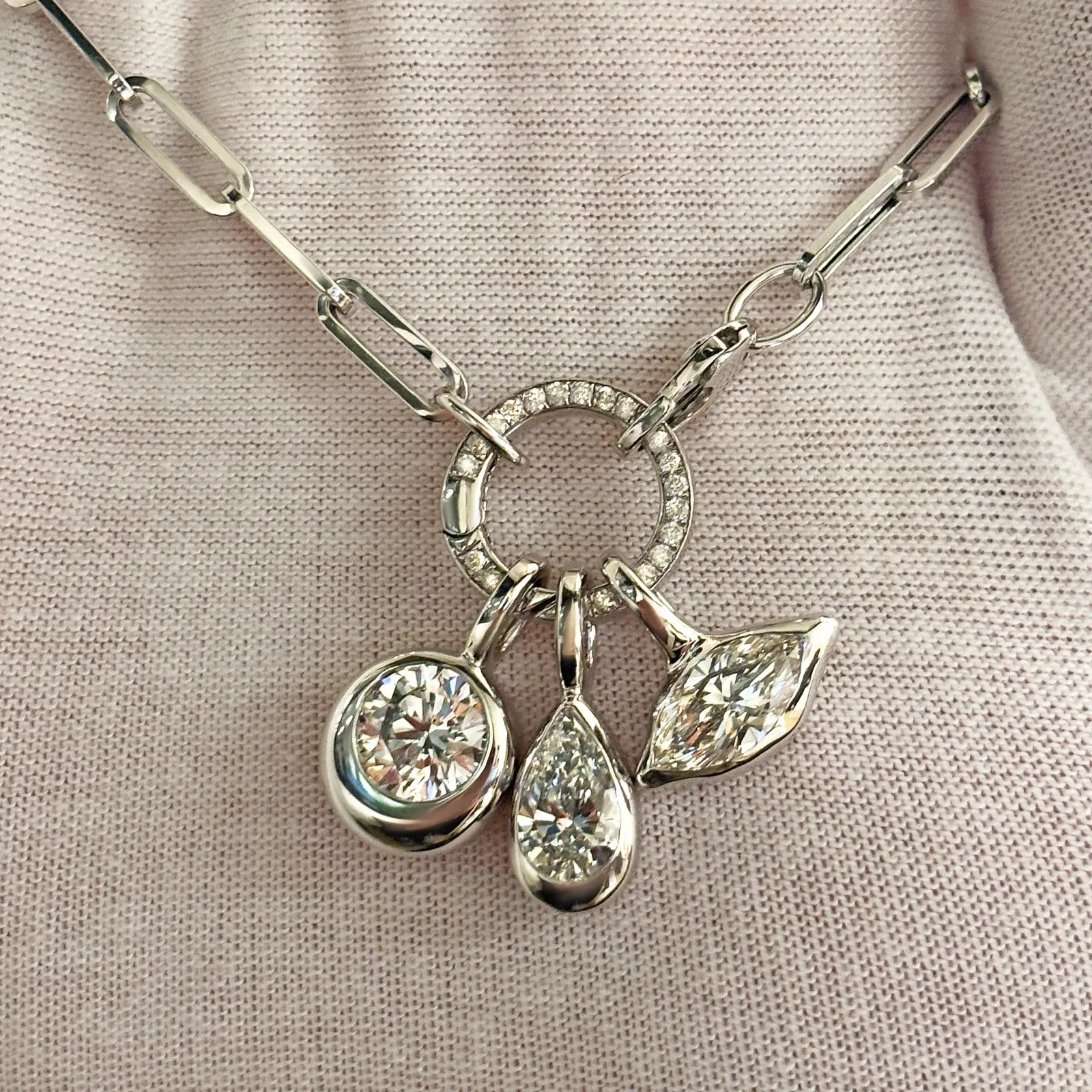Molten Solitaire Charm - Pear