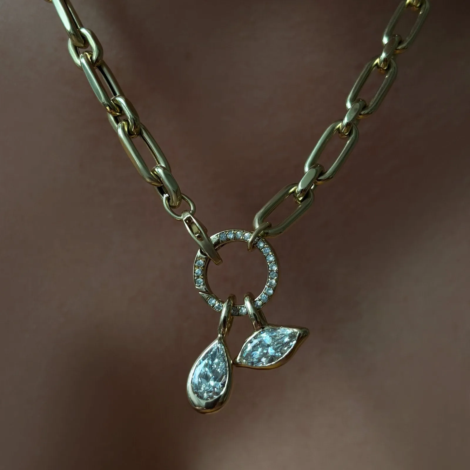 Molten Solitaire Charm - Pear