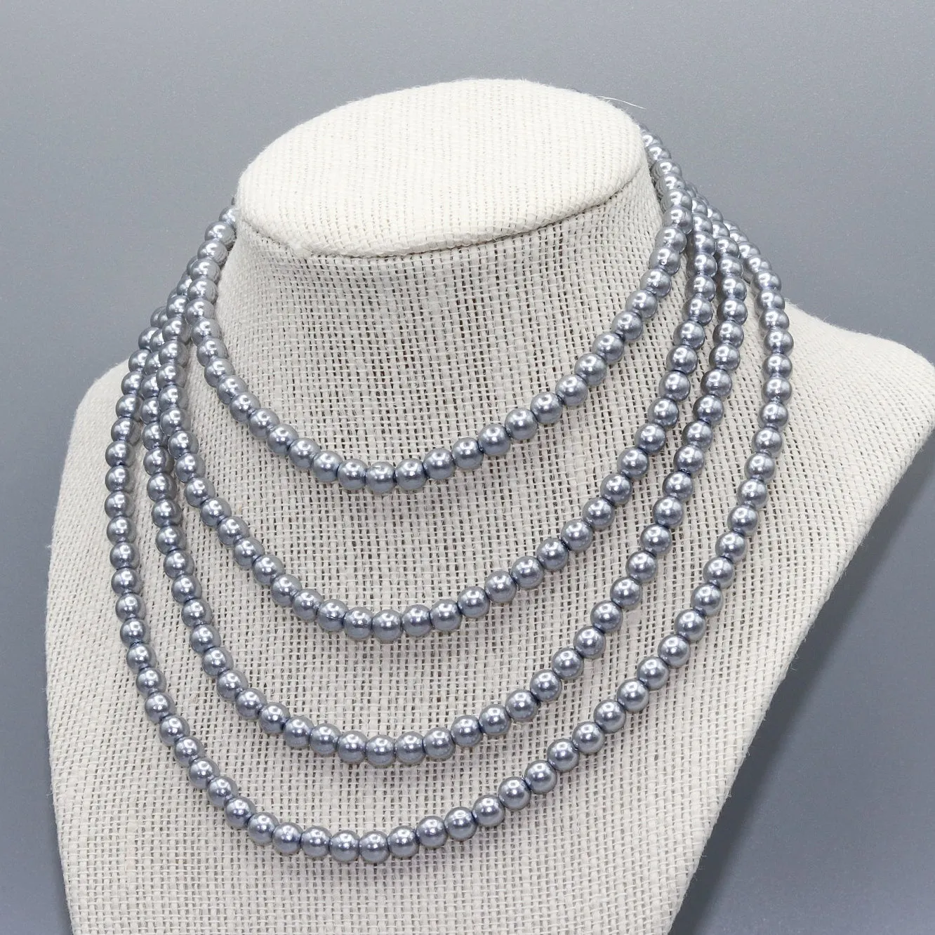 MTO | Necklace | Dainty Faux Pearl | Silver