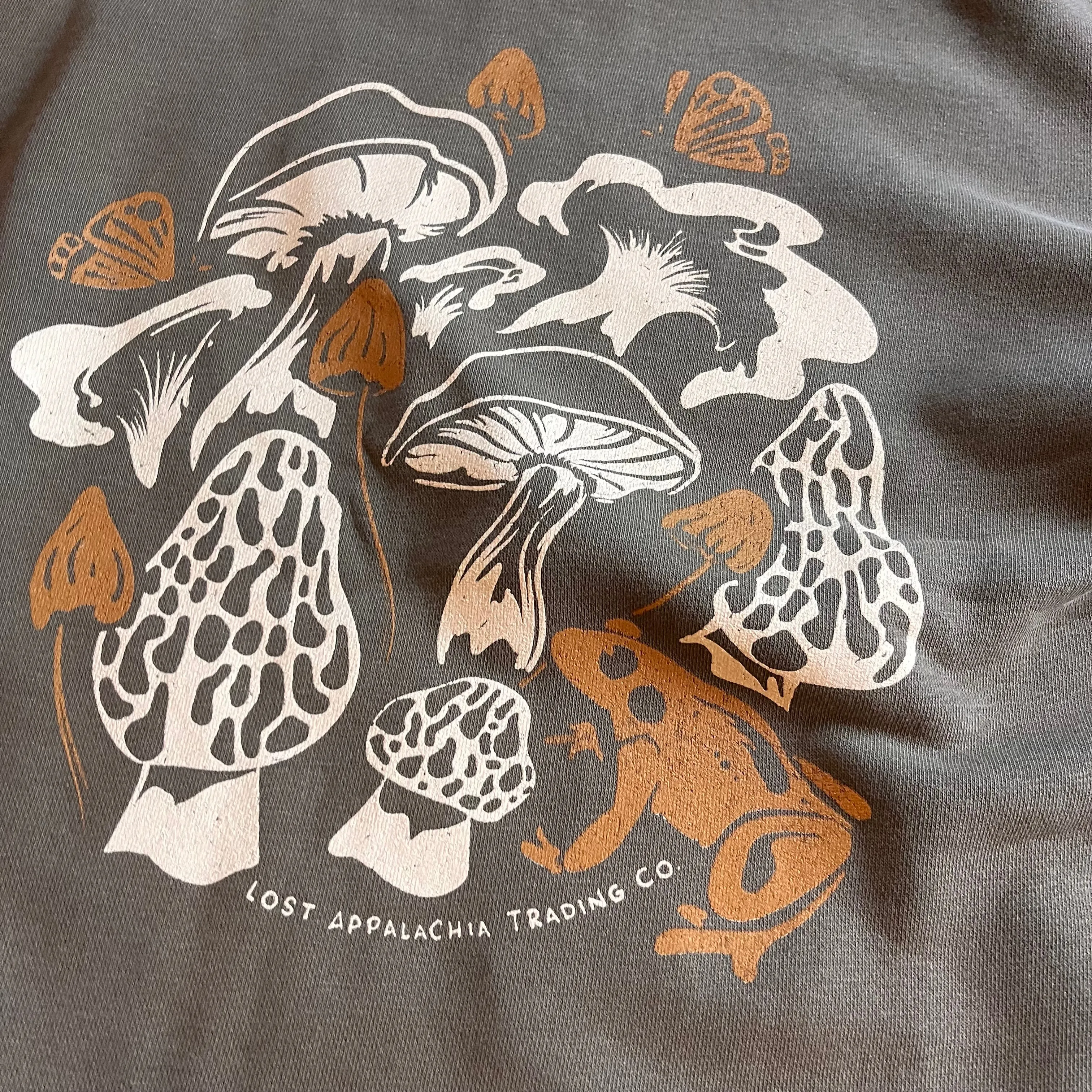 Mushroom Moth Frog Crew Sweatshirt