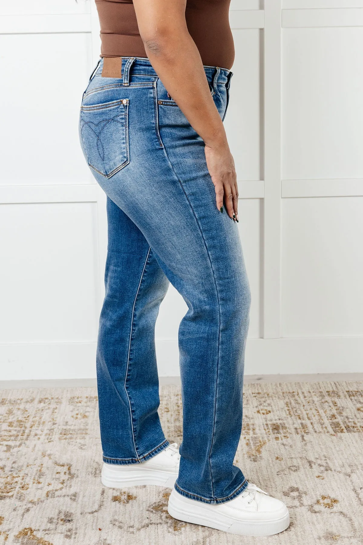 Nivea Vintage Wash Thermal Straight Jeans by Judy Blue