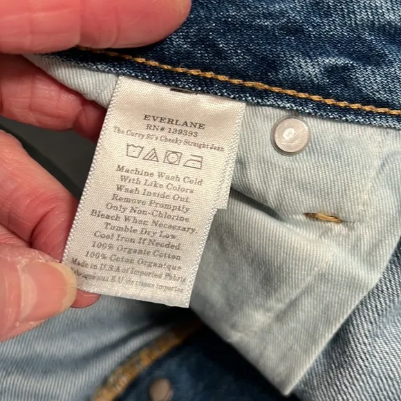 NWT Everlane The Curvy ‘90s Cheeky Straight Button Fly Jean
