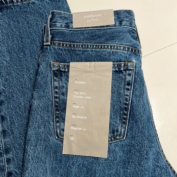 NWT Everlane The Curvy ‘90s Cheeky Straight Button Fly Jean