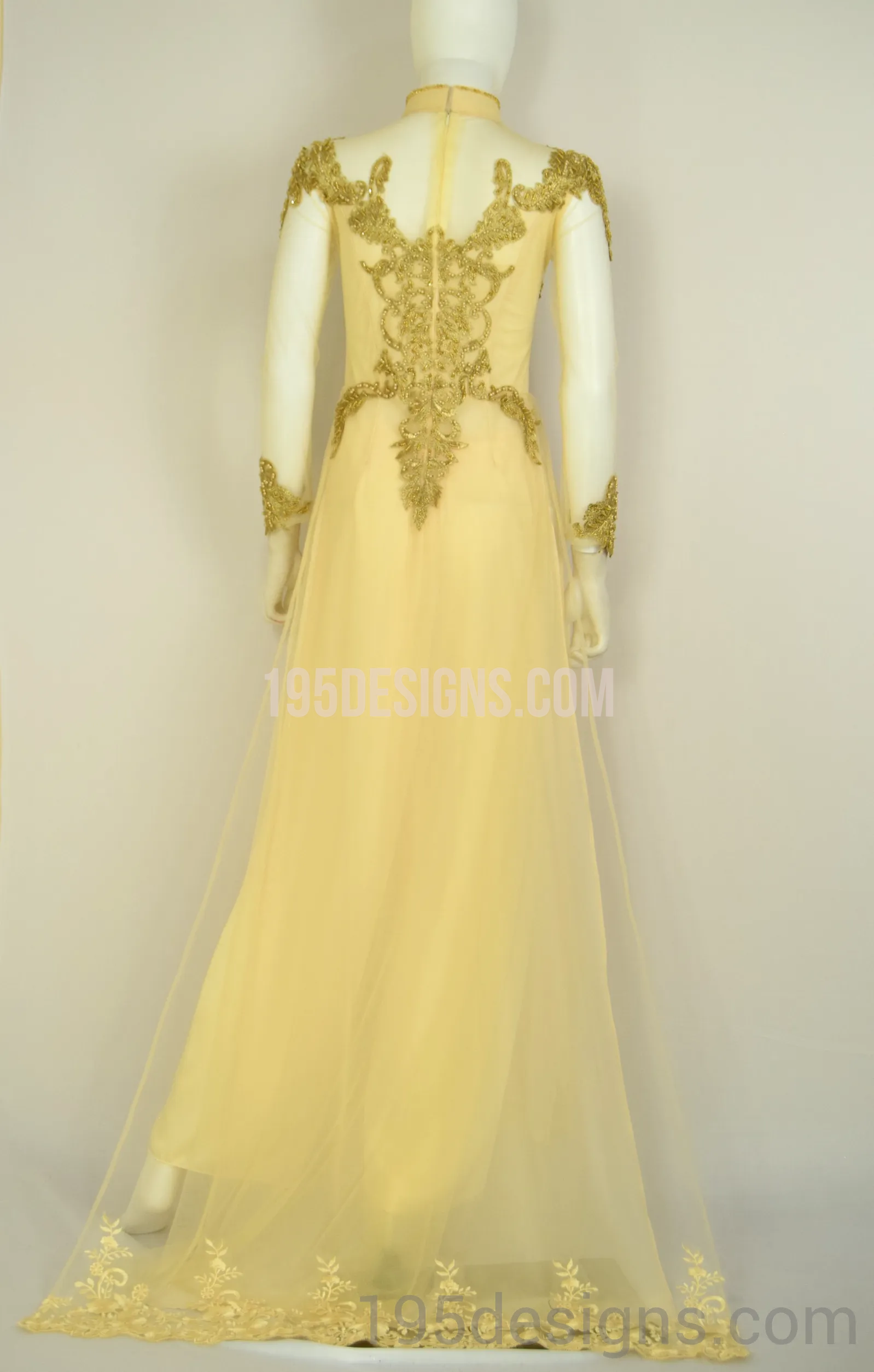 ÁO DÀI Cưới Kem Vàng cao cấp Kết Đá Pha Lê| Gold color AO DAI Crystal Wedding