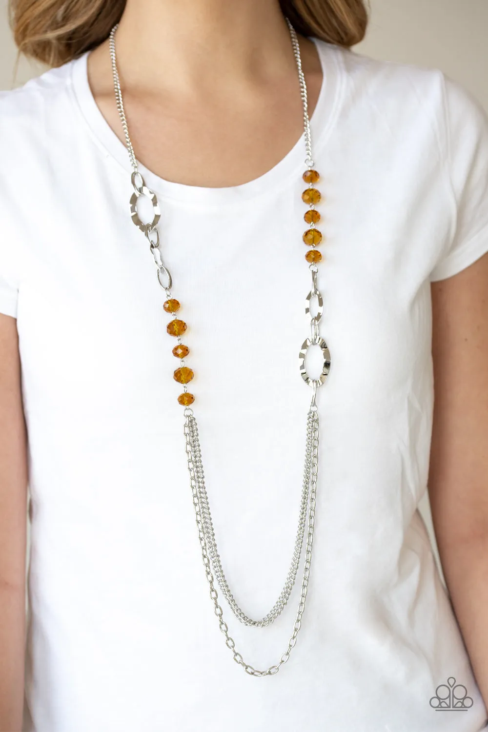 Paparazzi Accessories - Modern Girl Glam - Brown Necklace