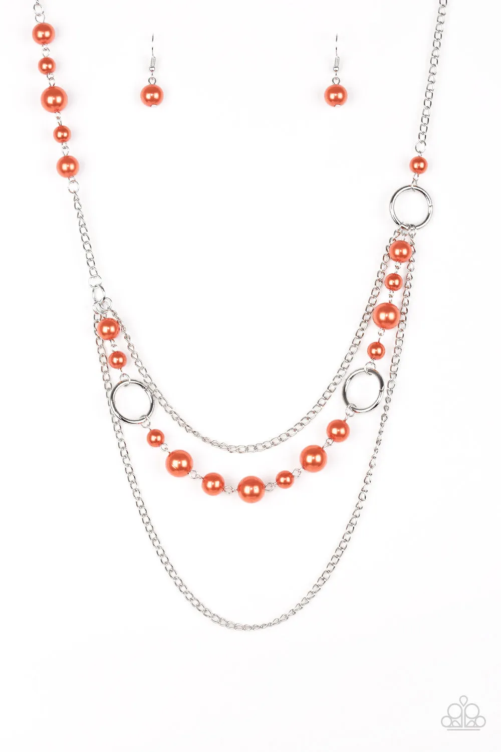 Paparazzi Party Dress Princess Necklace Orange
