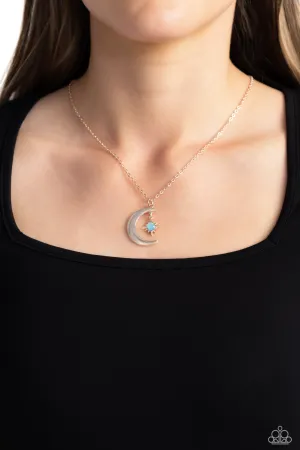 Paparazzi Stellar Sway - Rose Gold Necklace