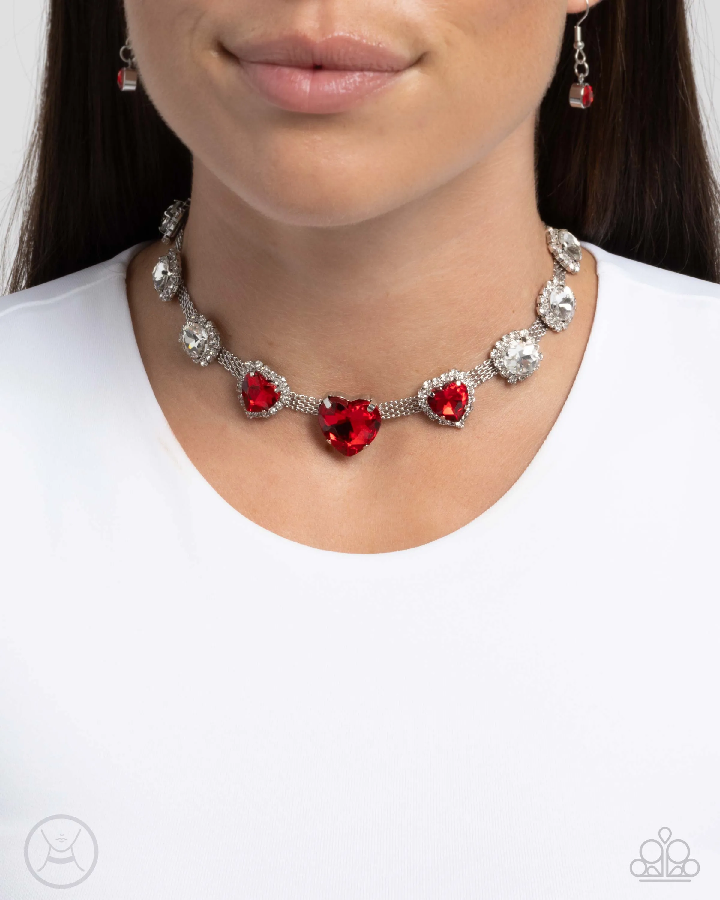 Paparazzi Valentines Vibe - Red Necklace (Choker)