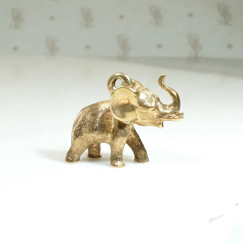 Petite 9k Gold Elephant Lucky Charm