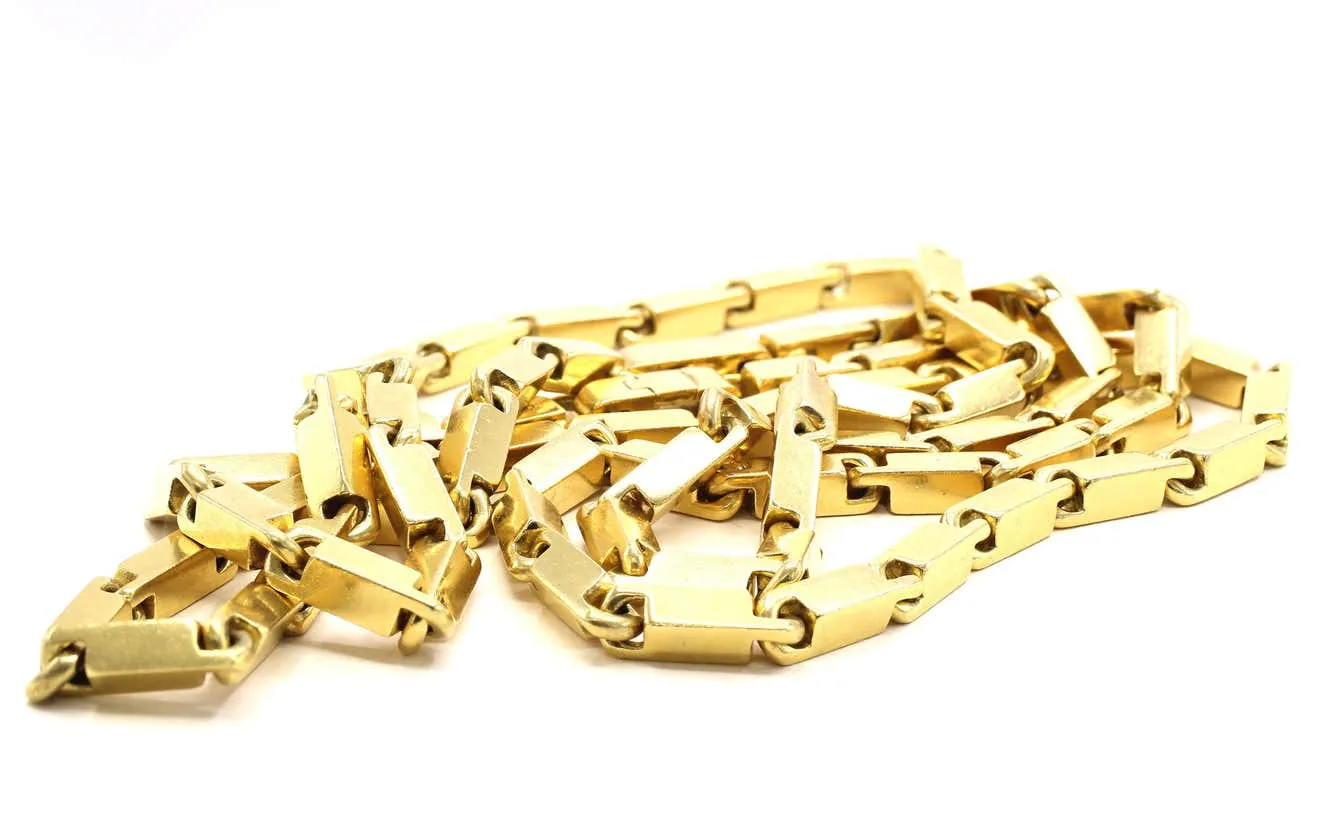 Pomellato 18 Karat Long Link Chain Necklace Bracelet Combination