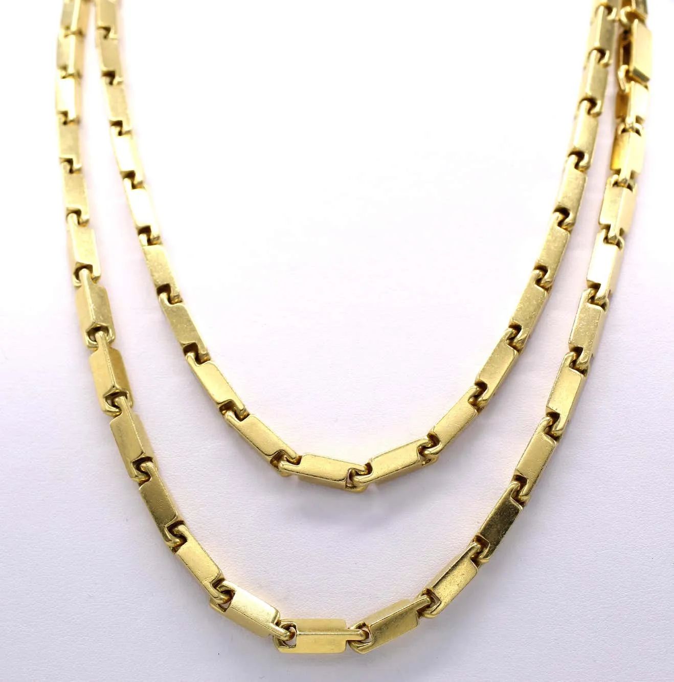 Pomellato 18 Karat Long Link Chain Necklace Bracelet Combination