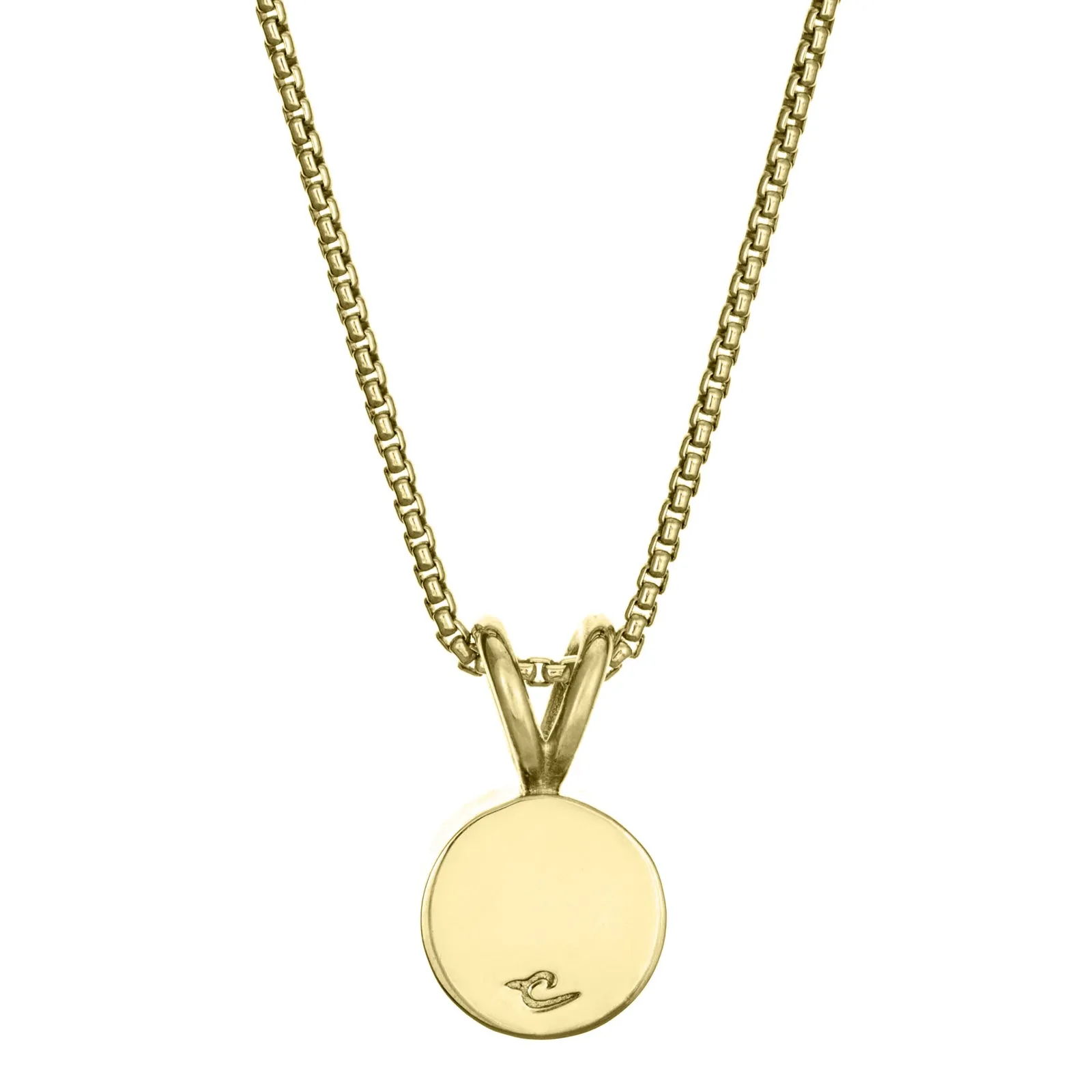 Rabbit-Ear Cremation Necklace in 14K Yellow Gold
