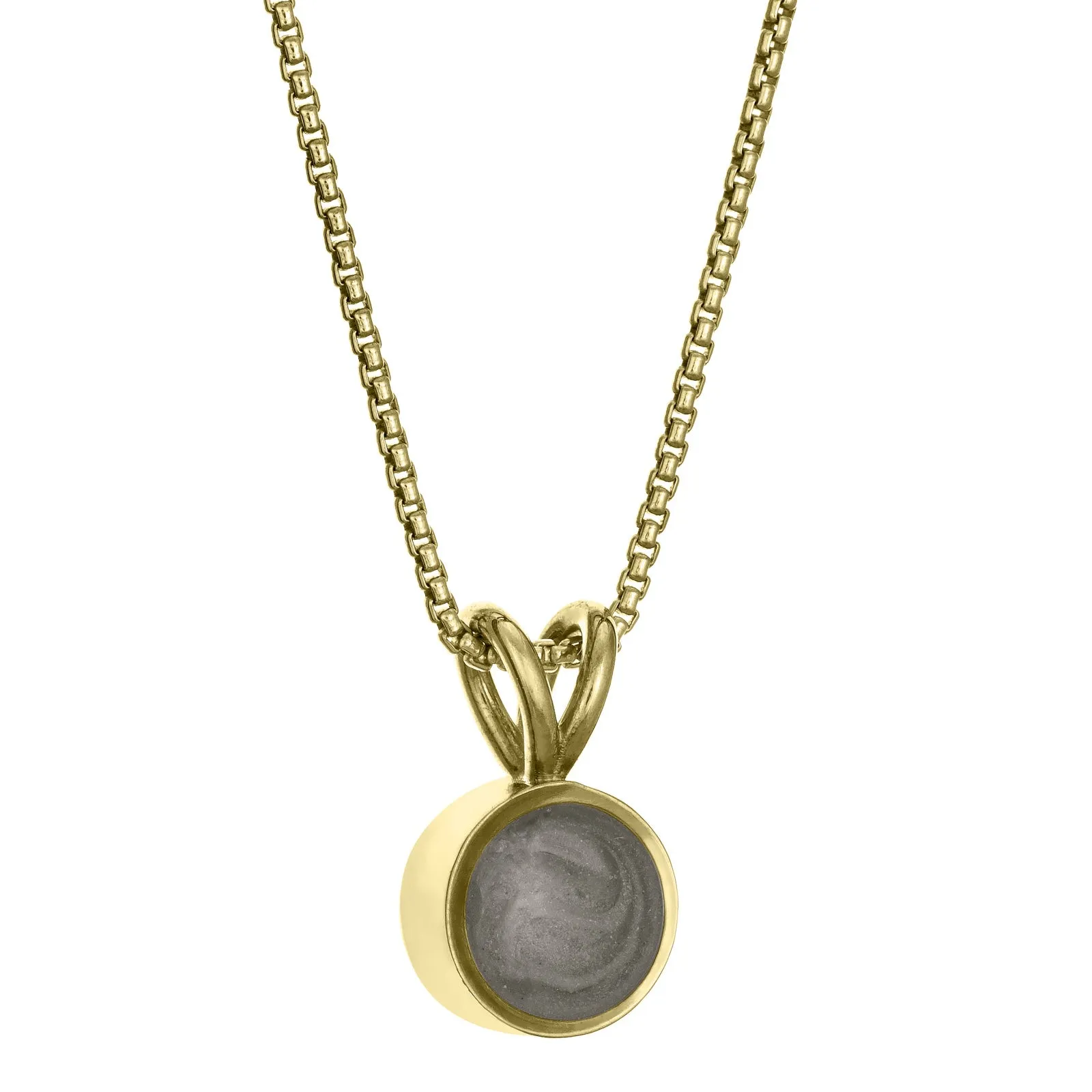 Rabbit-Ear Cremation Necklace in 14K Yellow Gold