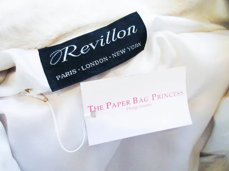 Revillon Vintage  Oversize White Mink Coat