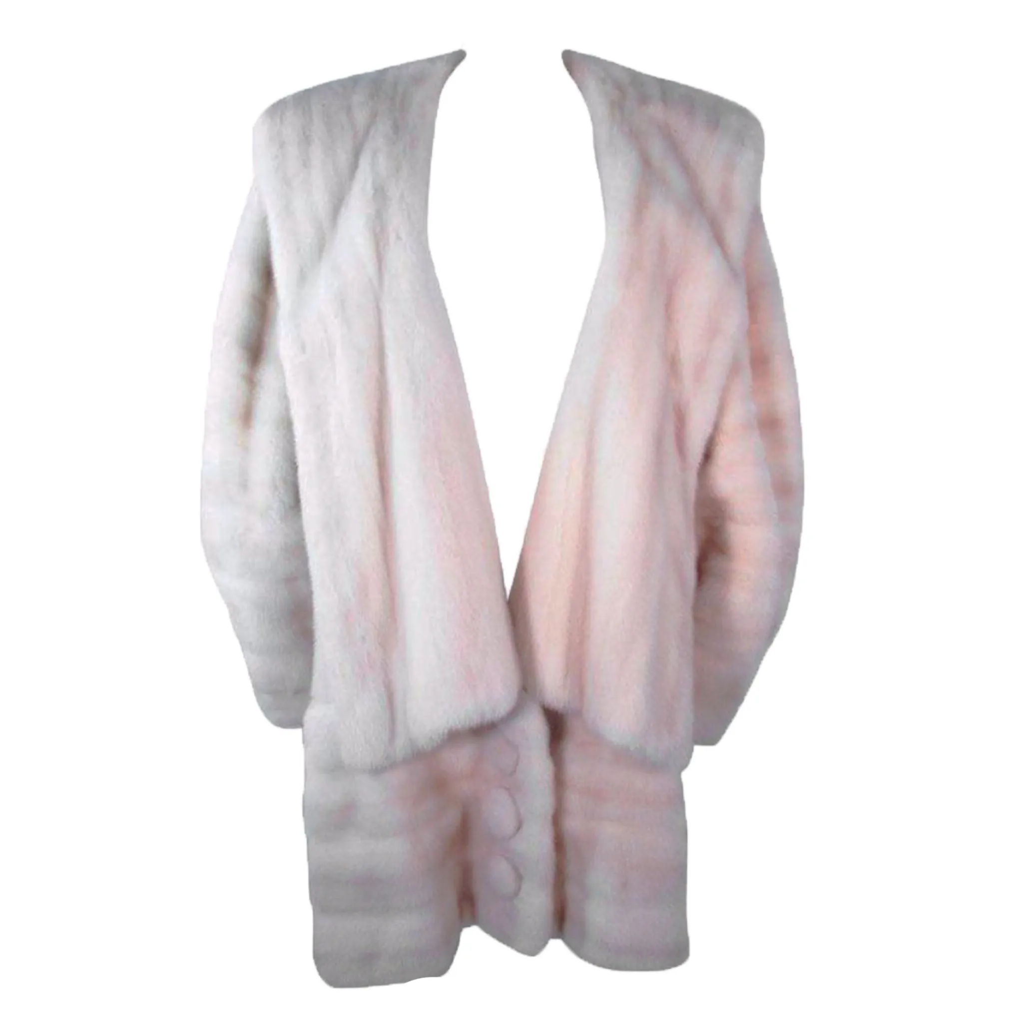 Revillon Vintage  Oversize White Mink Coat