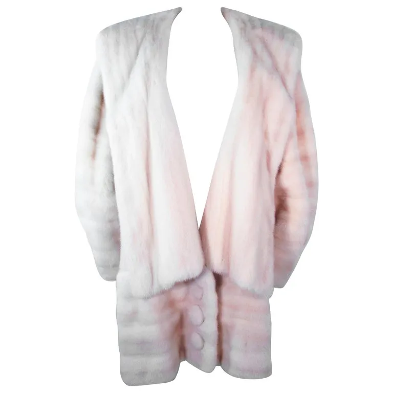 Revillon Vintage  Oversize White Mink Coat