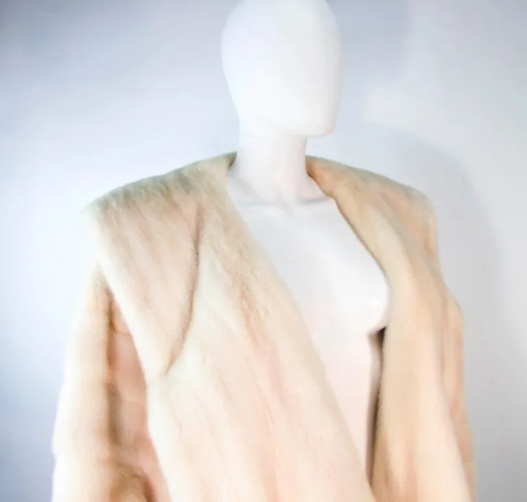Revillon Vintage  Oversize White Mink Coat