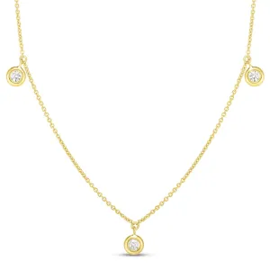 Roberto Coin Three Diamond Drop Station Necklace 530010AYCHX0