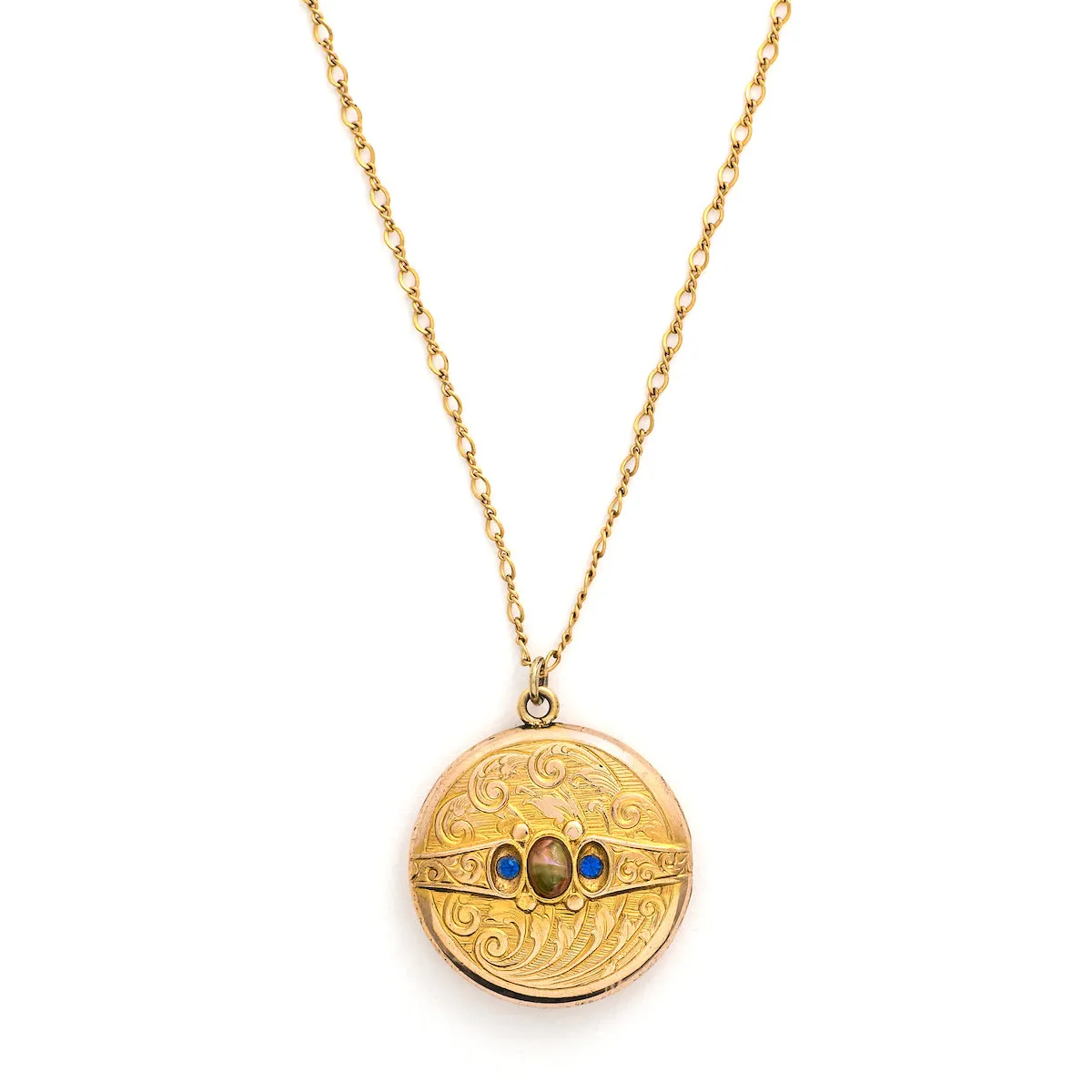 Rolling Waves Antique Locket