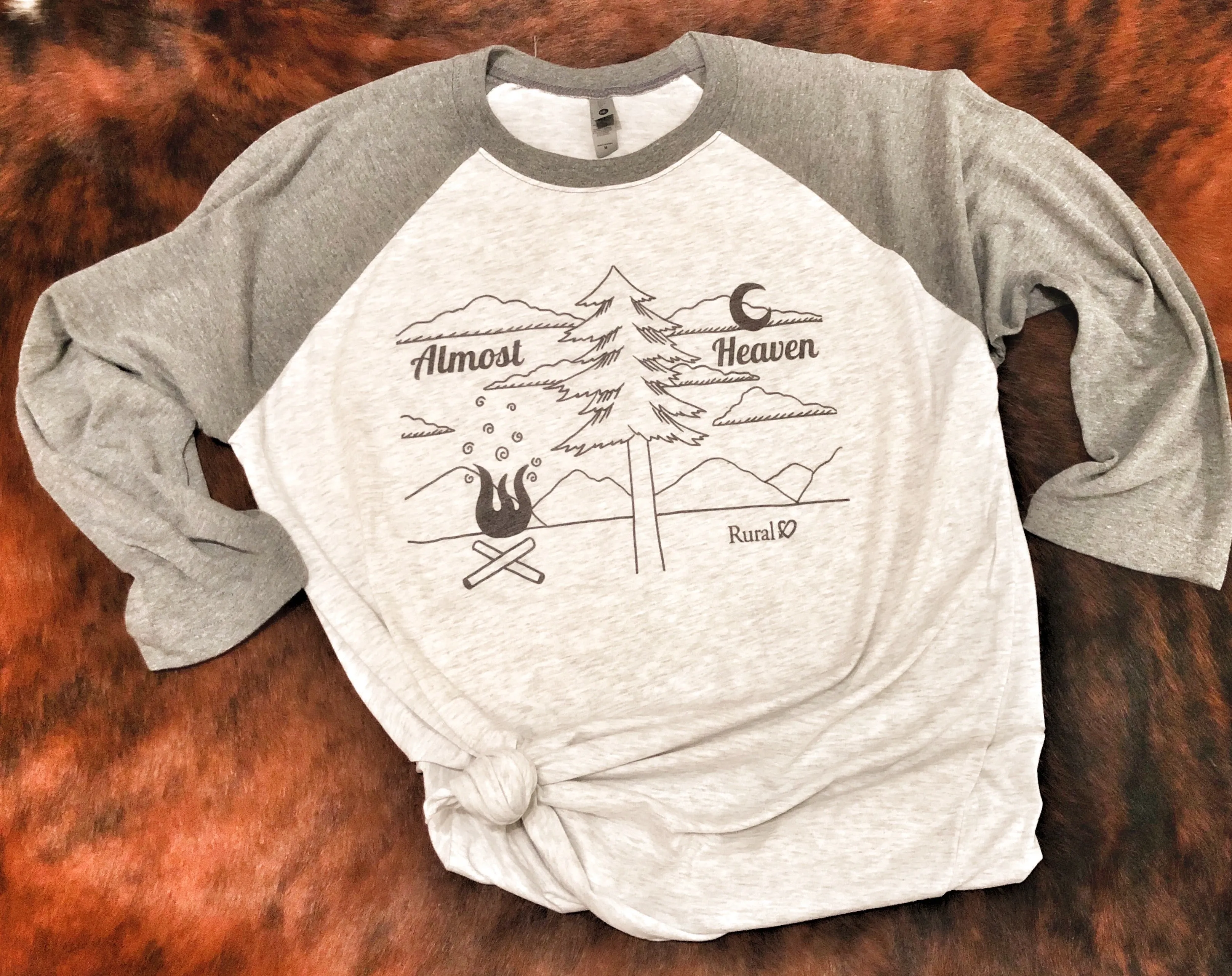Rural Heart by Rene’ Earnhardt “Almost Heaven” baseball shirt.