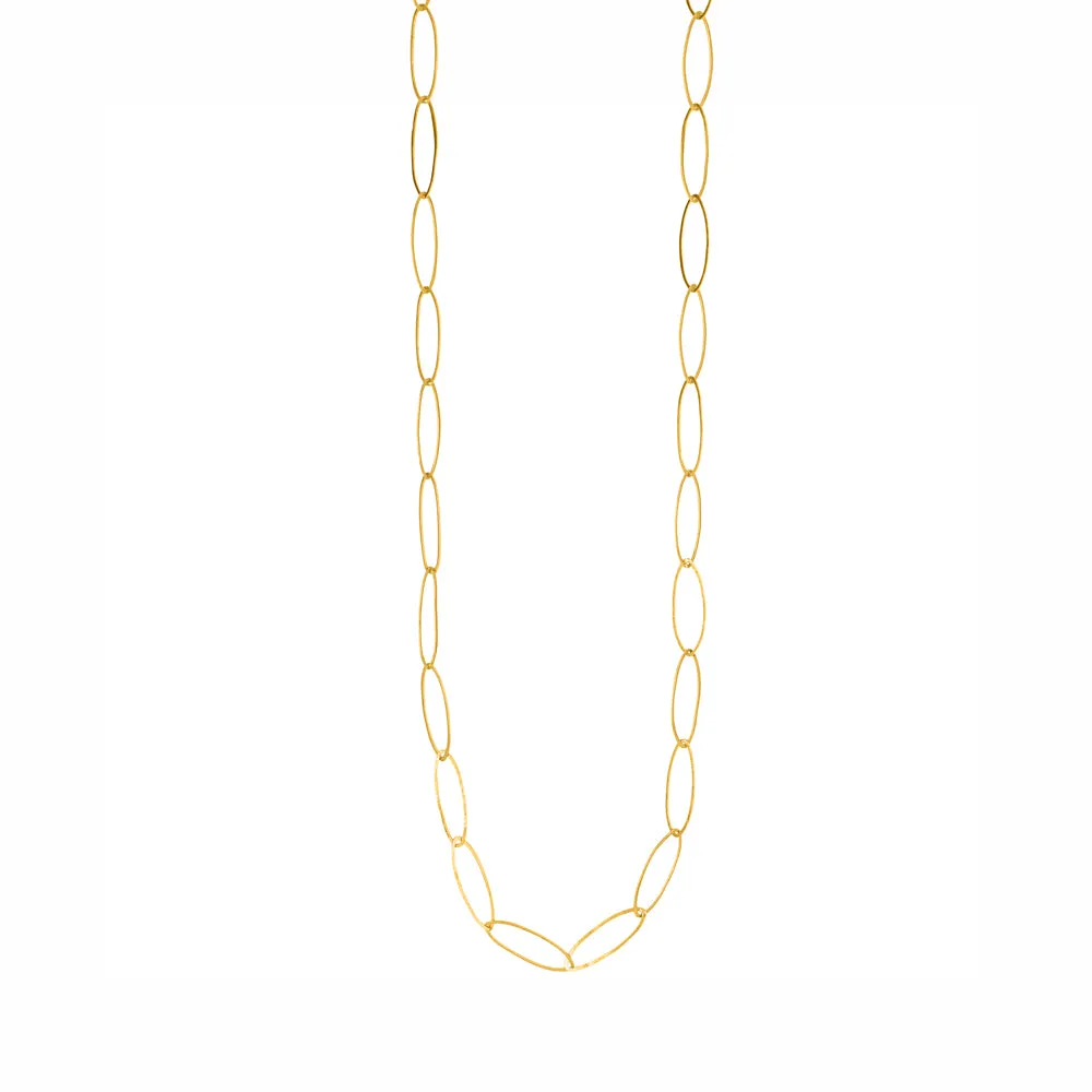 Saucer Chain Necklace in Gold