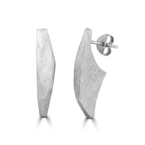 Silver Arch Facets Earrings