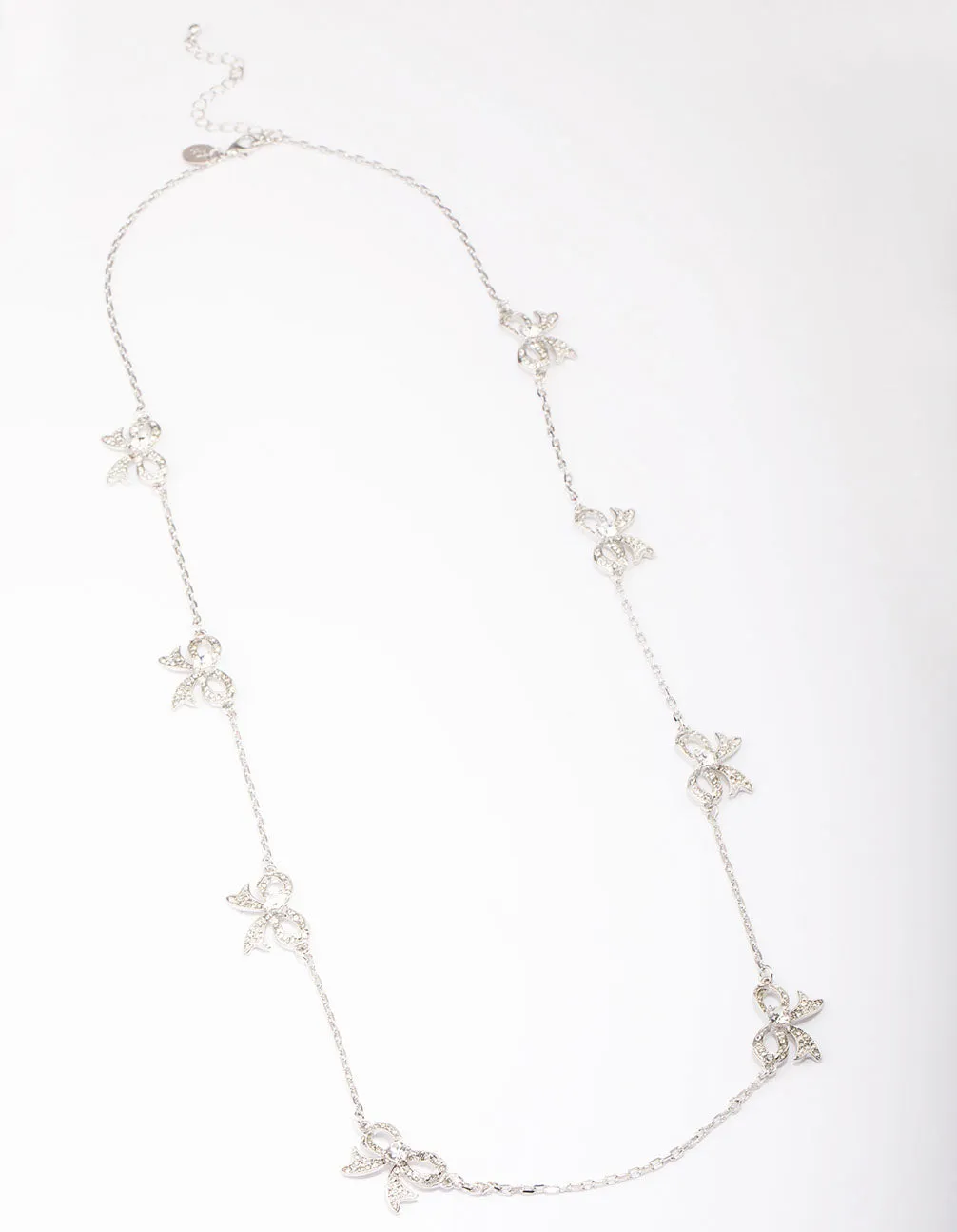 Silver Bow Chain Necklace