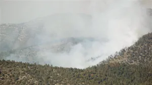 Smoke Rises in the Guadalupe Mountains