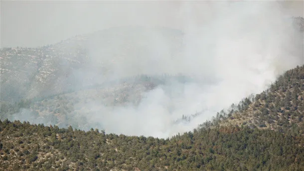 Smoke Rises in the Guadalupe Mountains
