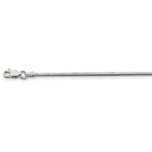 Sterling Silver (1.7mm) Square Snake Chain (16" -30")
