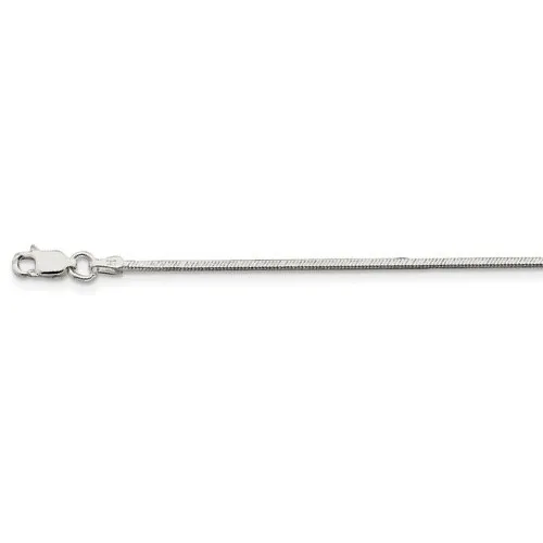 Sterling Silver (1.7mm) Square Snake Chain (16" -30")