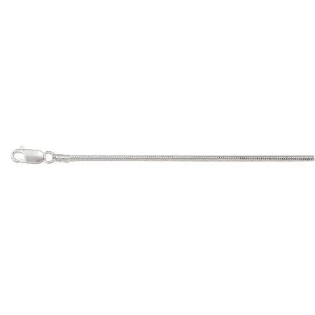 Sterling Silver (1.8mm)  Rounded Snake Chain