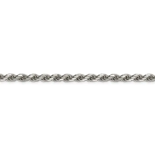Sterling Silver (4.0mm) Diamond Cut Rope Chains (20" - 26")