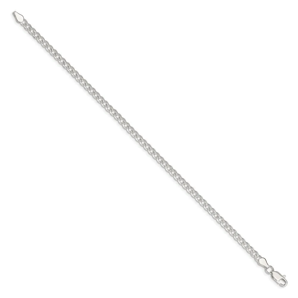 Sterling Silver 4mm Pav� Curb Chain