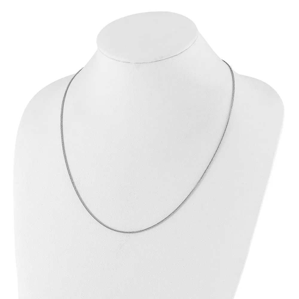 Sterling Silver Adjustable 1.45mm Dimond-cut Square Spiga Chain