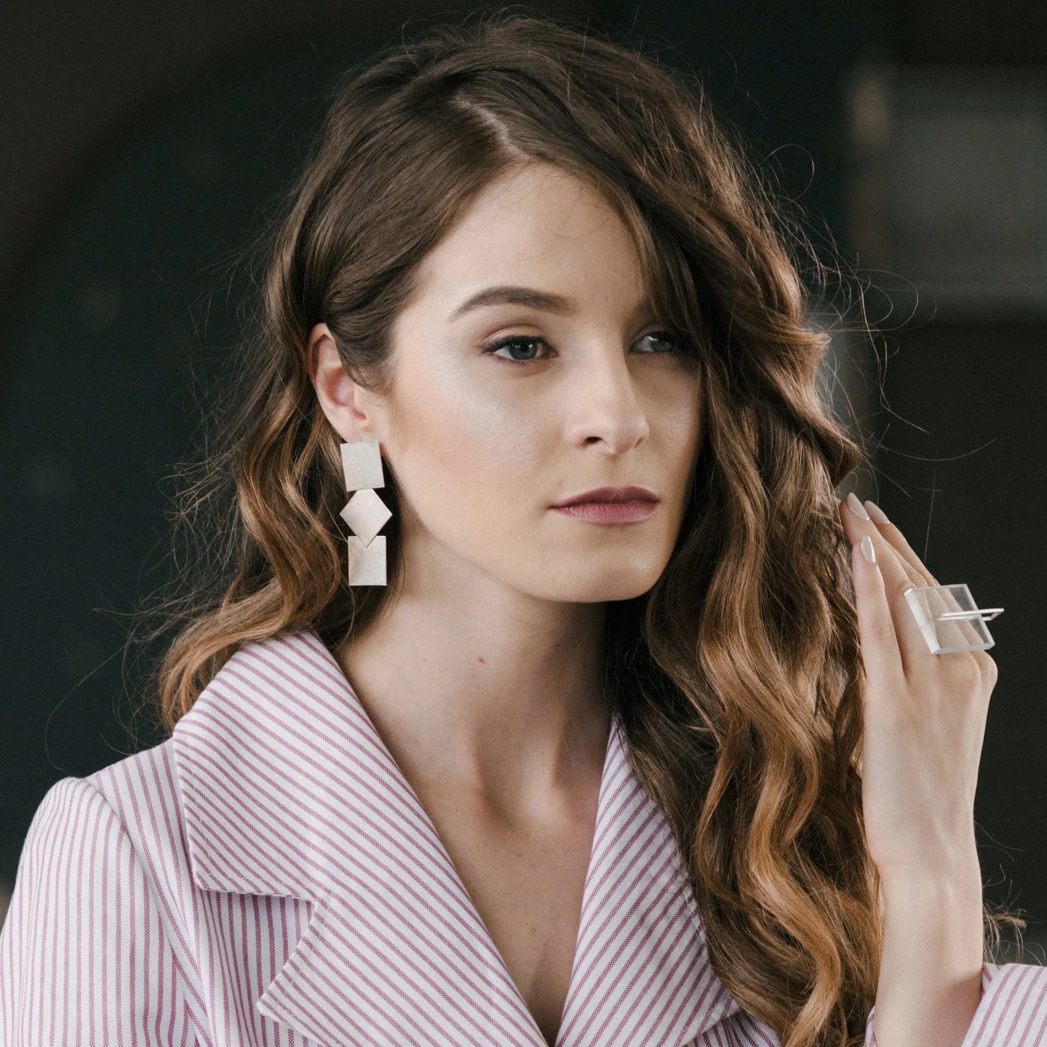 Sterling Silver Triplattitude Earrings