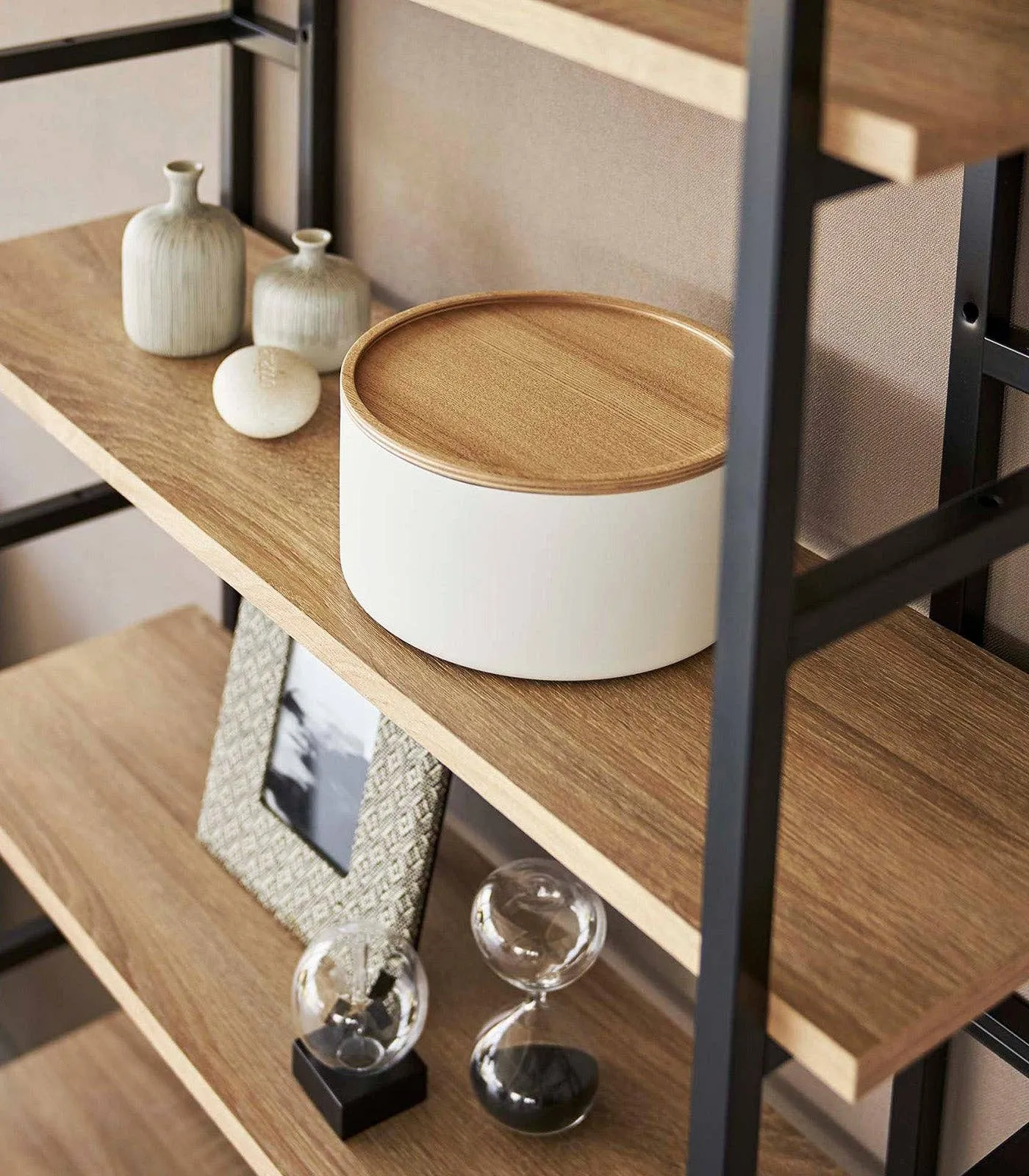 Storage Case - Tall - Steel   Wood: White