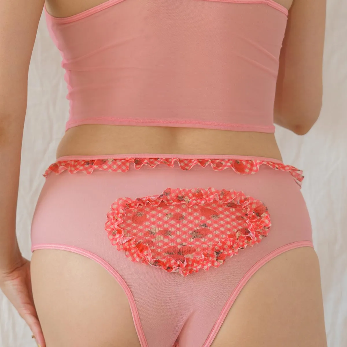 Strawberry Jam Ruffled High Waist Undies XS/S