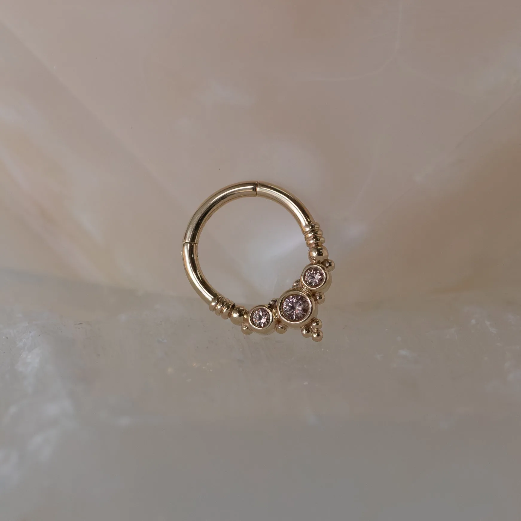 Sylvie Clicker with Champagne Sapphires