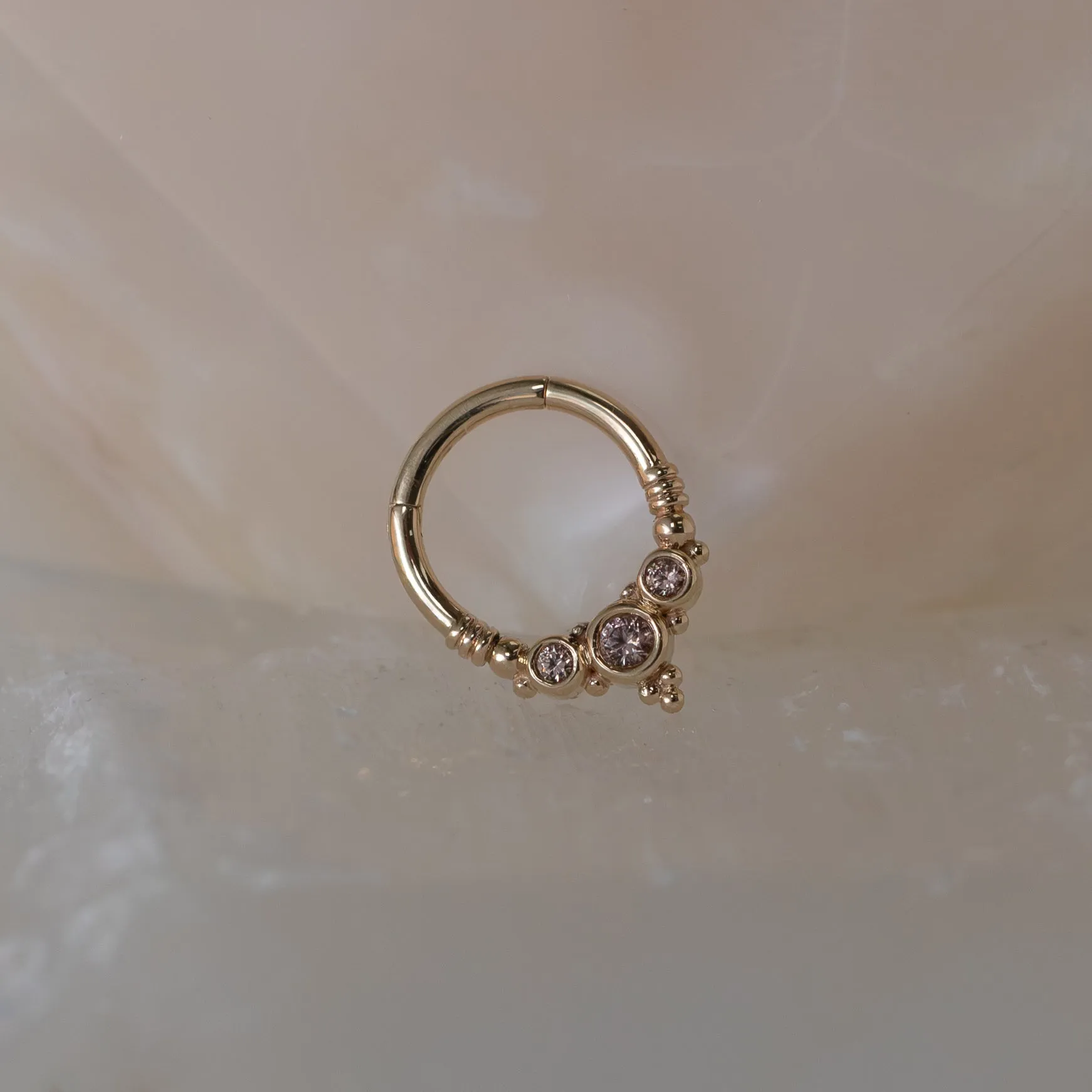 Sylvie Clicker with Champagne Sapphires