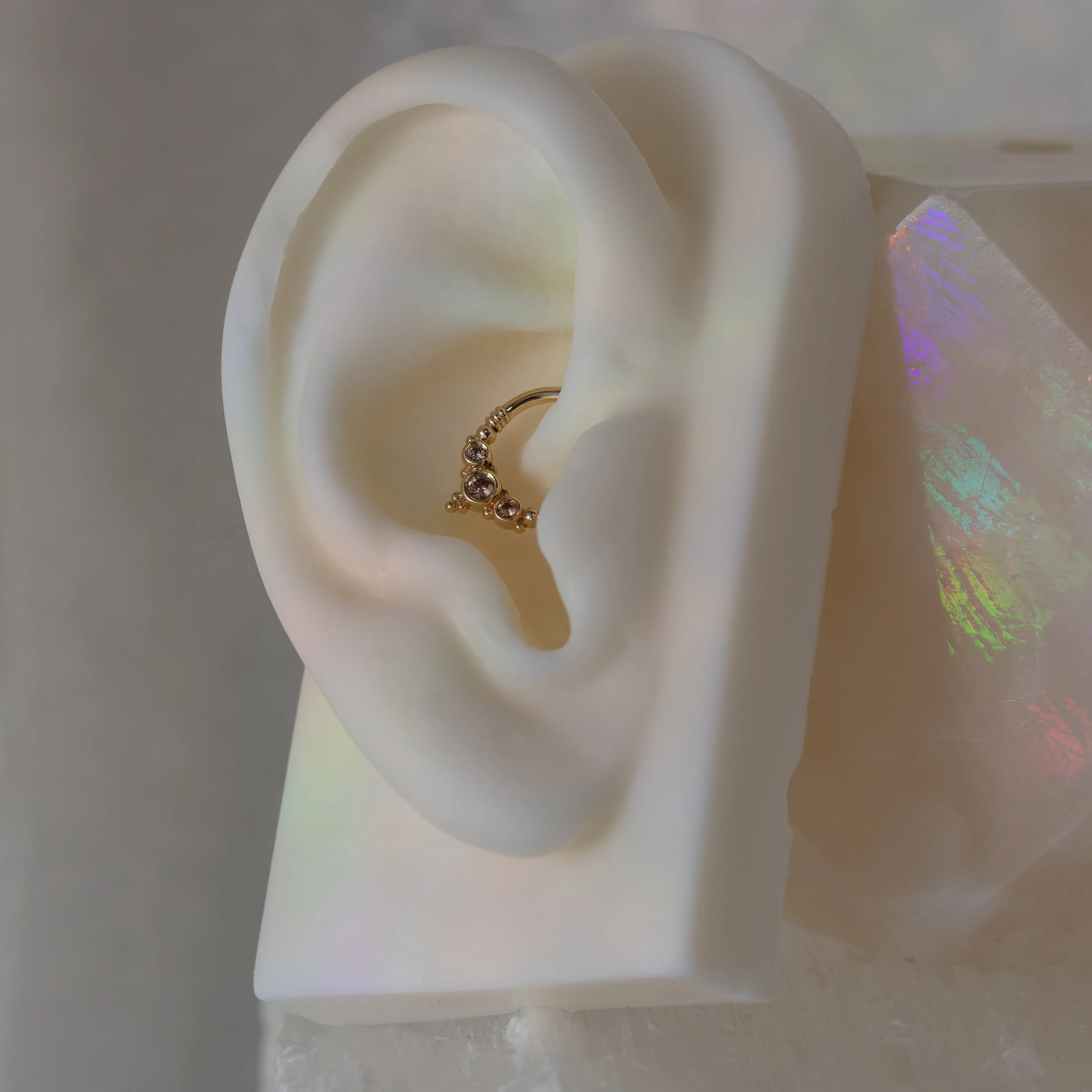 Sylvie Clicker with Champagne Sapphires