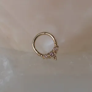 Sylvie Clicker with Champagne Sapphires
