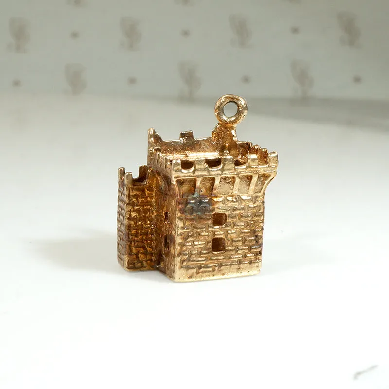 Teeny 9k Gold Blarney Castle Charm