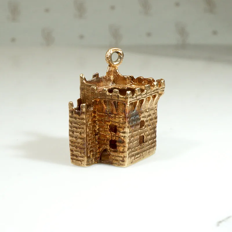 Teeny 9k Gold Blarney Castle Charm