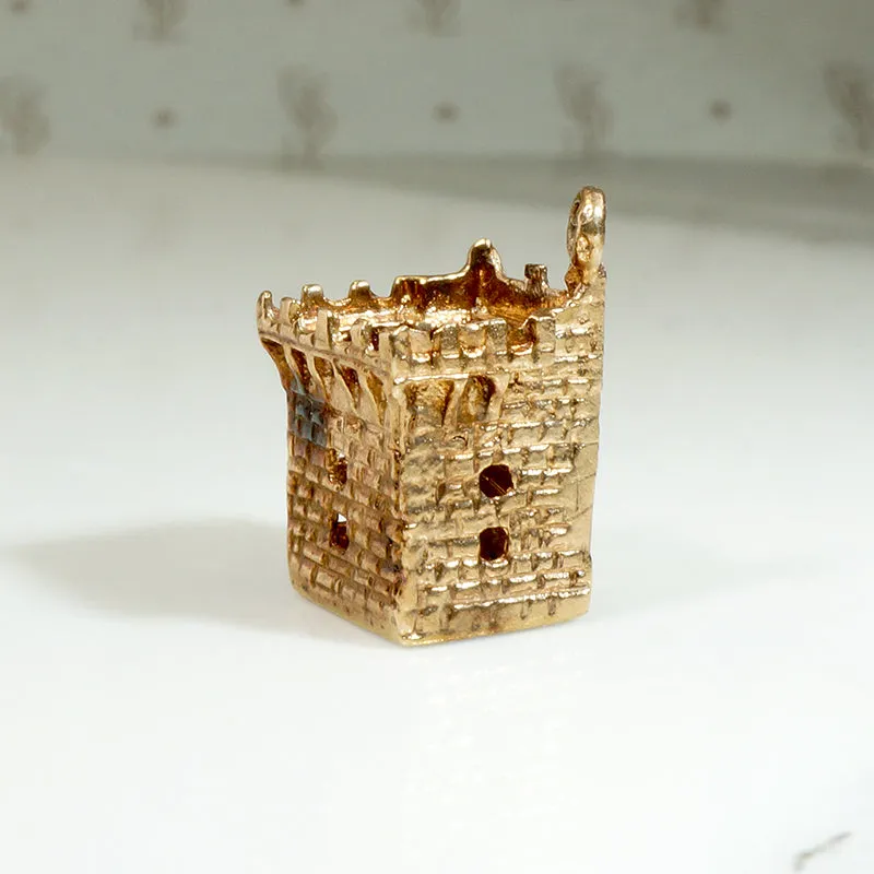 Teeny 9k Gold Blarney Castle Charm