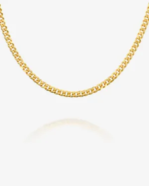 Thin Super Flat Curb Link Chain Necklace