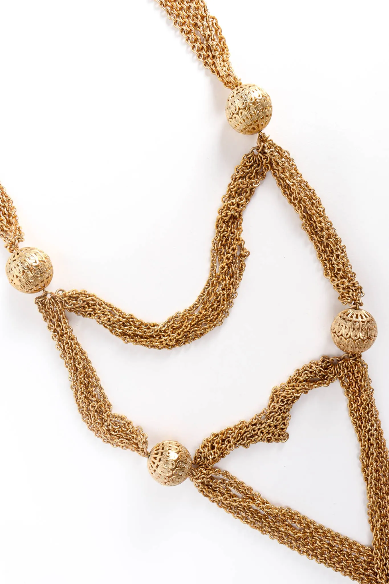 Tiered Filigree Globe Necklace
