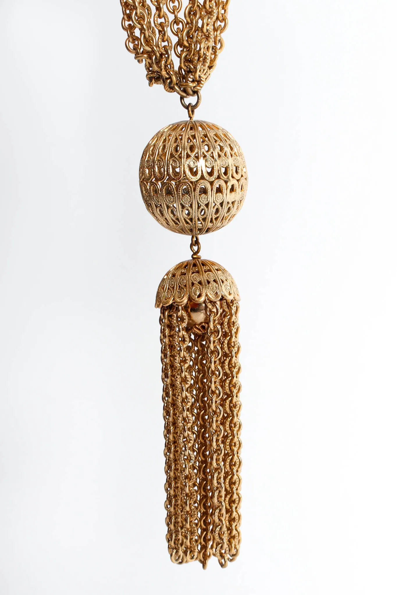 Tiered Filigree Globe Necklace